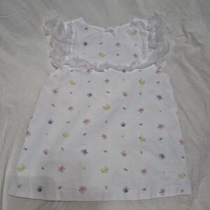 Janie and Jack White Floral Kids Blouse